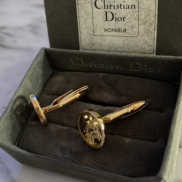 Christian Dior cufflinks 100% Authentic - Picture 3 of 8